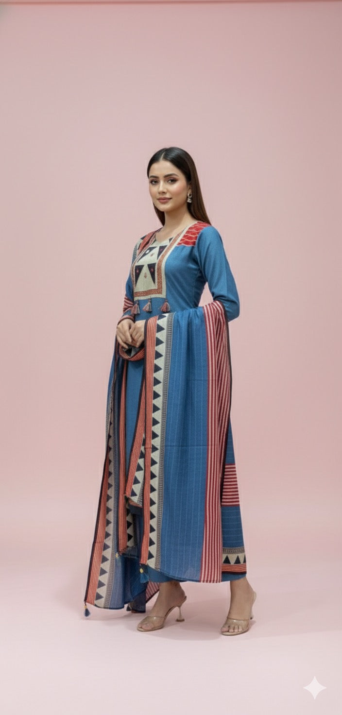 Indigo Grace 3 Piece Kurta Set