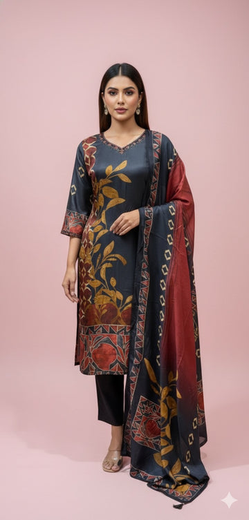 Midnight Heritage Printed 3 Piece Kurta Set