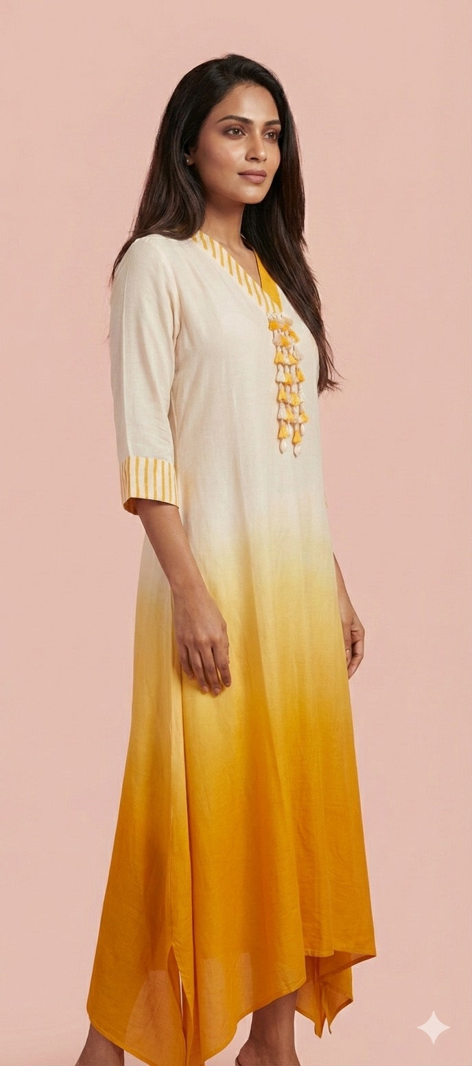 Sunset Ombre Indo-Western Dress