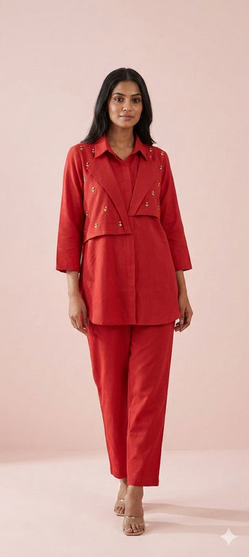 Scarlet Fusion Co-ord Set